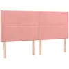 vidaXL Têtes de lit 4 pcs Rose 100x5x78/88 cm Velours