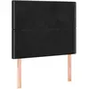 vidaXL Têtes de lit 2 pcs Noir 100x5x78/88 cm Velours