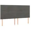 vidaXL Têtes de lit 4 pcs Gris foncé 80x5x78/88 cm Velours