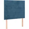 vidaXL Têtes de lit 2 pcs Bleu foncé 100x5x78/88 cm Velours