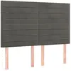 vidaXL Têtes de lit 4 pcs Gris foncé 72x5x78/88 cm Velours
