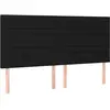 vidaXL Têtes de lit 4 pcs Noir 100x5x78/88 cm Tissu