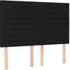 vidaXL Têtes de lit 4 pcs Noir 72x5x78/88 cm Tissu
