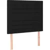 vidaXL Têtes de lit 2 pcs Noir 100x5x78/88 cm Tissu