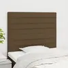 vidaXL Têtes de lit 2 pcs Marron Foncé 100x5x78/88 cm Tissu