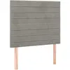 vidaXL Têtes de lit 2 pcs Gris clair 90x5x78/88 cm Velours