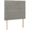 vidaXL Têtes de lit 2 pcs Gris clair 100x5x78/88 cm Velours