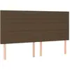 vidaXL Têtes de lit 4 pcs Marron Foncé 80x5x78/88 cm Tissu