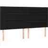 vidaXL Têtes de lit 4 pcs Noir 90x5x78/88 cm Tissu