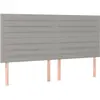 vidaXL Têtes de lit 4 pcs Gris clair 90x5x78/88 cm Tissu