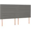 vidaXL Têtes de lit 4 pcs Gris foncé 100x5x78/88 cm Tissu