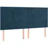 vidaXL Têtes de lit 4 pcs Bleu foncé 90x5x78/88 cm Velours