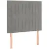 vidaXL Têtes de lit 2 pcs Gris clair 80x5x78/88 cm Velours