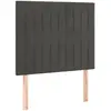 vidaXL Têtes de lit 2 pcs Gris foncé 80x5x78/88 cm Velours