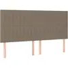 vidaXL Têtes de lit 4 pcs Taupe 100x5x78/88 cm Tissu