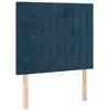 vidaXL Têtes de lit 2 pcs Bleu foncé 90x5x78/88 cm Velours