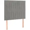 vidaXL Têtes de lit 2 pcs Gris clair 100x5x78/88 cm Velours