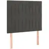 vidaXL Têtes de lit 2 pcs Gris foncé 100x5x78/88 cm Velours