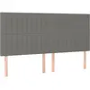 vidaXL Têtes de lit 4 pcs Gris clair 90x5x78/88 cm Tissu