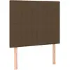 vidaXL Têtes de lit 2 pcs Marron Foncé 90x5x78/88 cm Tissu