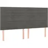 vidaXL Têtes de lit 4 pcs Gris foncé 100x5x78/88 cm Velours