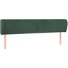 vidaXL Tête de lit avec oreilles Vert foncé 203x23x78/88 cm Velours