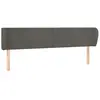 vidaXL Tête de lit avec oreilles Gris foncé 163x23x78/88 cm Velours