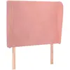 vidaXL Tête de lit avec oreilles Rose 163x23x78/88 cm Velours