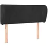 vidaXL Tête de lit avec oreilles Noir 93x23x78/88 cm Velours