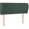vidaXL Tête de lit avec oreilles Vert foncé 93x23x78/88 cm Velours