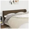vidaXL Tête de lit avec oreilles Marron foncé 183x23x78/88 cm Tissu