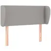vidaXL Tête de lit avec oreilles Gris clair 103x23x78/88 cm Tissu