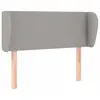 vidaXL Tête de lit avec oreilles Gris clair 203x23x78/88 cm Tissu