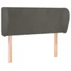 vidaXL Tête de lit avec oreilles Gris foncé 83x23x78/88 cm Velours