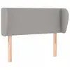 vidaXL Tête de lit avec oreilles Gris clair 83x23x78/88 cm Tissu