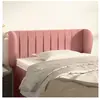 vidaXL Tête de lit avec oreilles Rose 103x23x78/88 cm Velours
