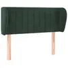 vidaXL Tête de lit avec oreilles Vert foncé 103x23x78/88 cm Velours