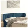 vidaXL Tête de lit avec oreilles Bleu foncé 147x23x78/88 cm Velours