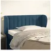 vidaXL Tête de lit avec oreilles Bleu foncé 93x23x78/88 cm Velours