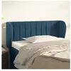 vidaXL Tête de lit avec oreilles Bleu foncé 83x23x78/88 cm Velours