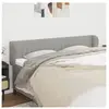 vidaXL Tête de lit avec oreilles Gris clair 183x23x78/88 cm Tissu