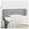 vidaXL Tête de lit avec oreilles Gris clair 103x23x78/88 cm Tissu