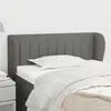 vidaXL Tête de lit avec oreilles Gris foncé 103x23x78/88 cm Tissu