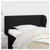 vidaXL Tête de lit avec oreilles Noir 93x23x78/88 cm Tissu
