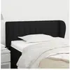 vidaXL Tête de lit avec oreilles Noir 83x23x78/88 cm Tissu