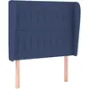 vidaXL Tête de lit avec oreilles Bleu 83x23x78/88 cm Tissu