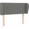 vidaXL Tête de lit avec oreilles Gris foncé 83x23x78/88 cm Tissu