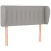 vidaXL Tête de lit avec oreilles Gris clair 93x23x78/88 cm Tissu