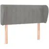 vidaXL Tête de lit avec oreilles Gris clair 83x23x78/88 cm Velours