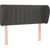 vidaXL Tête de lit avec oreilles Gris foncé 83x23x78/88 cm Velours